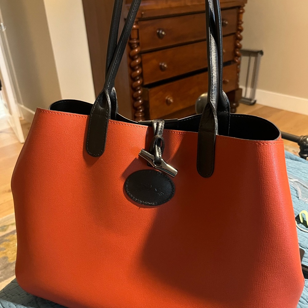 Longchamp tote. Never used. Given to me as a gift and it’s just not me